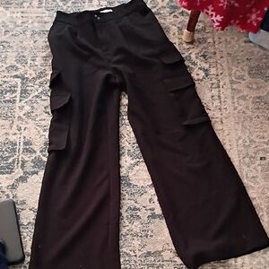SO Women's Black Wide Leg Cargo Pants